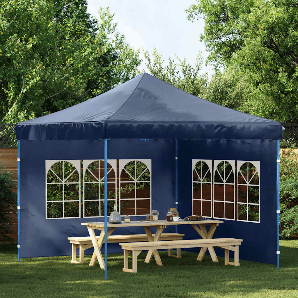 VidaXL Tentwanden met raam pe blauw 2 st