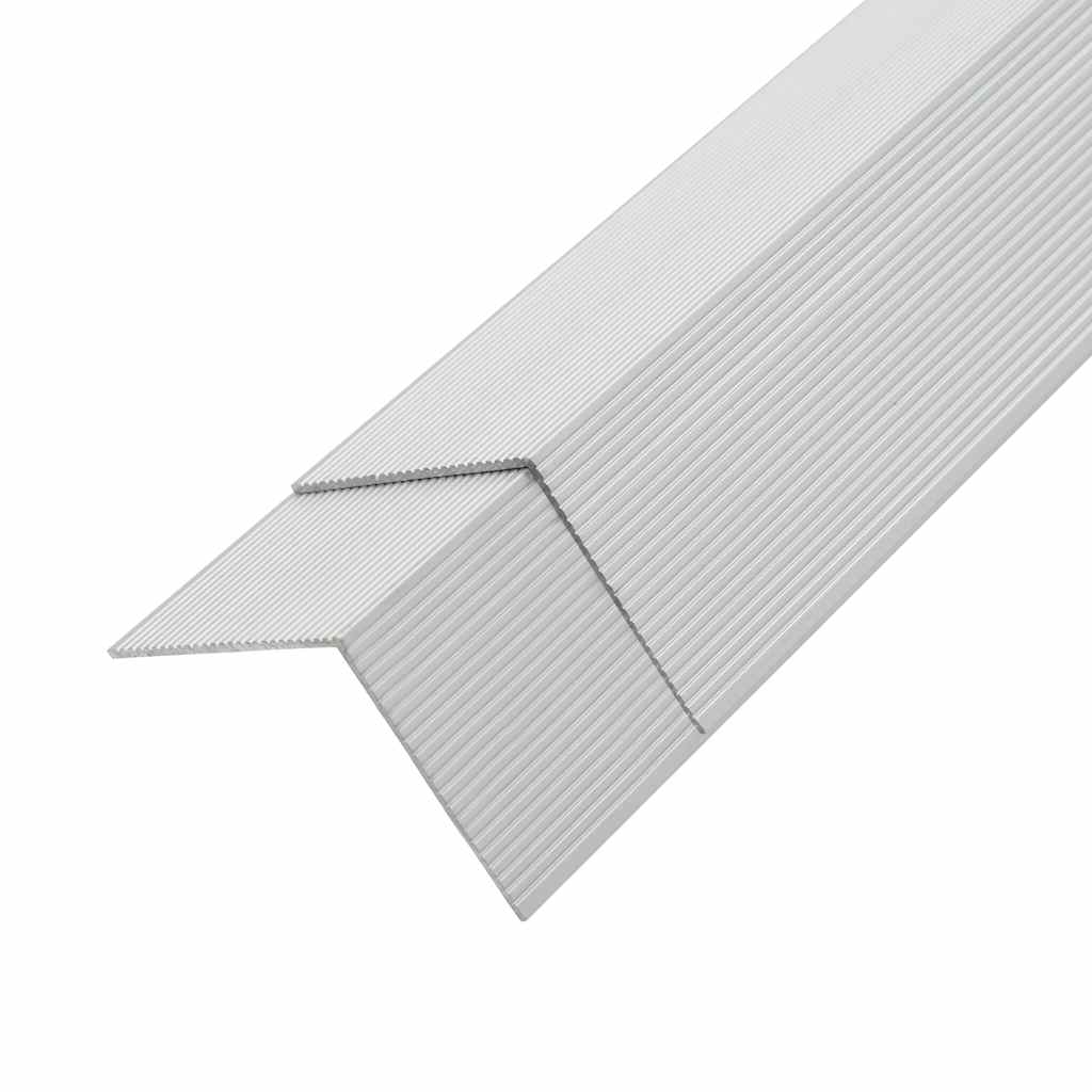 VidaXL 5 st terras hoekplinten 170 cm aluminium zilverkleurig