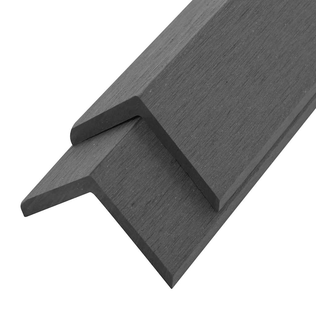 VidaXL Terras hoekplinten 5 st 170 cm hkc grijs