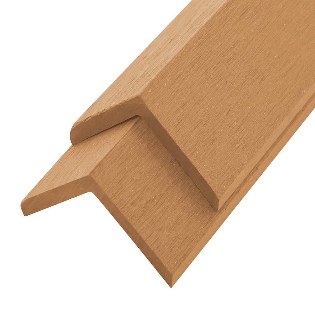 VidaXL Terras hoekplinten 5 st 170 cm hkc teakkleurig