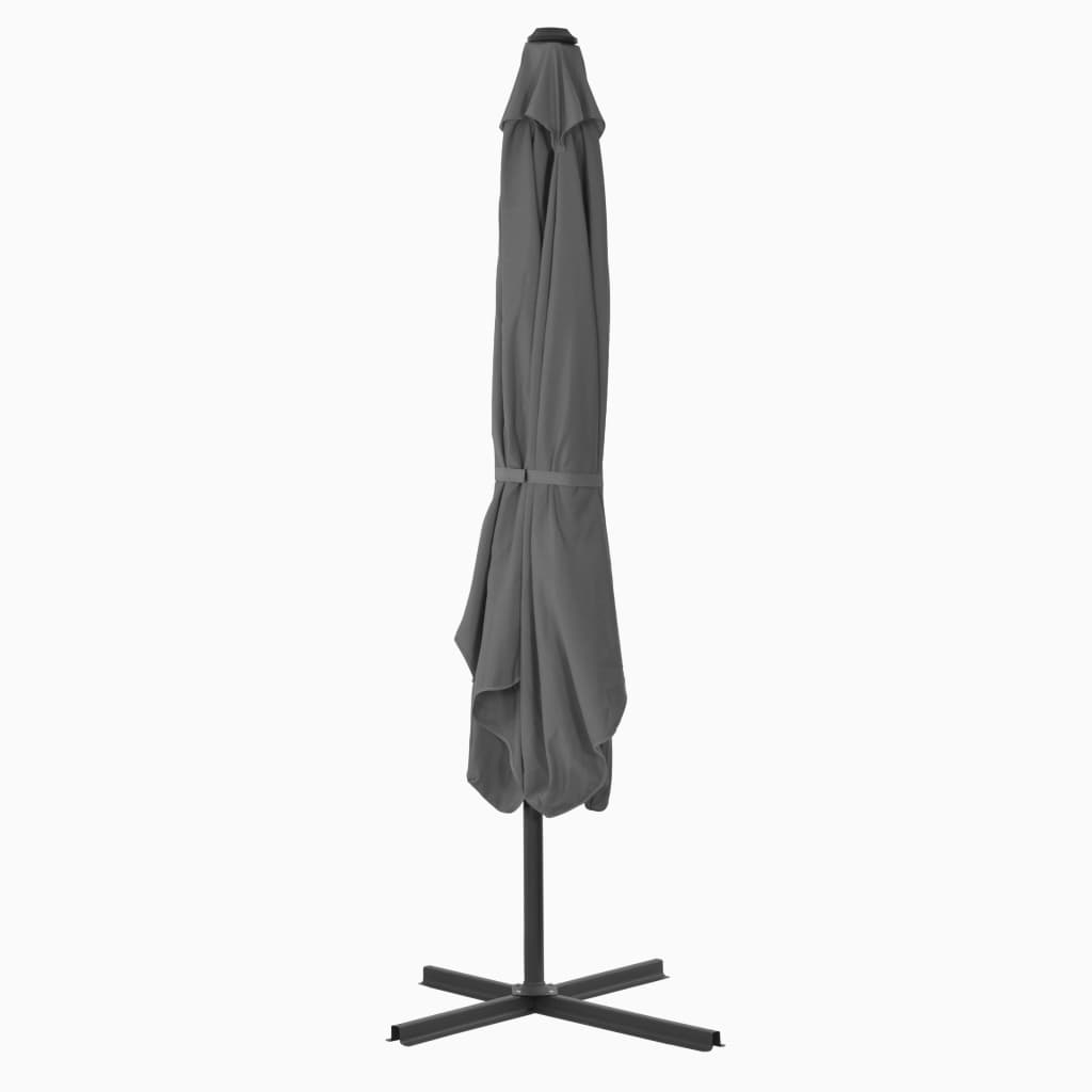 VidaXL Parasol met stalen paal 250x250 cm antraciet