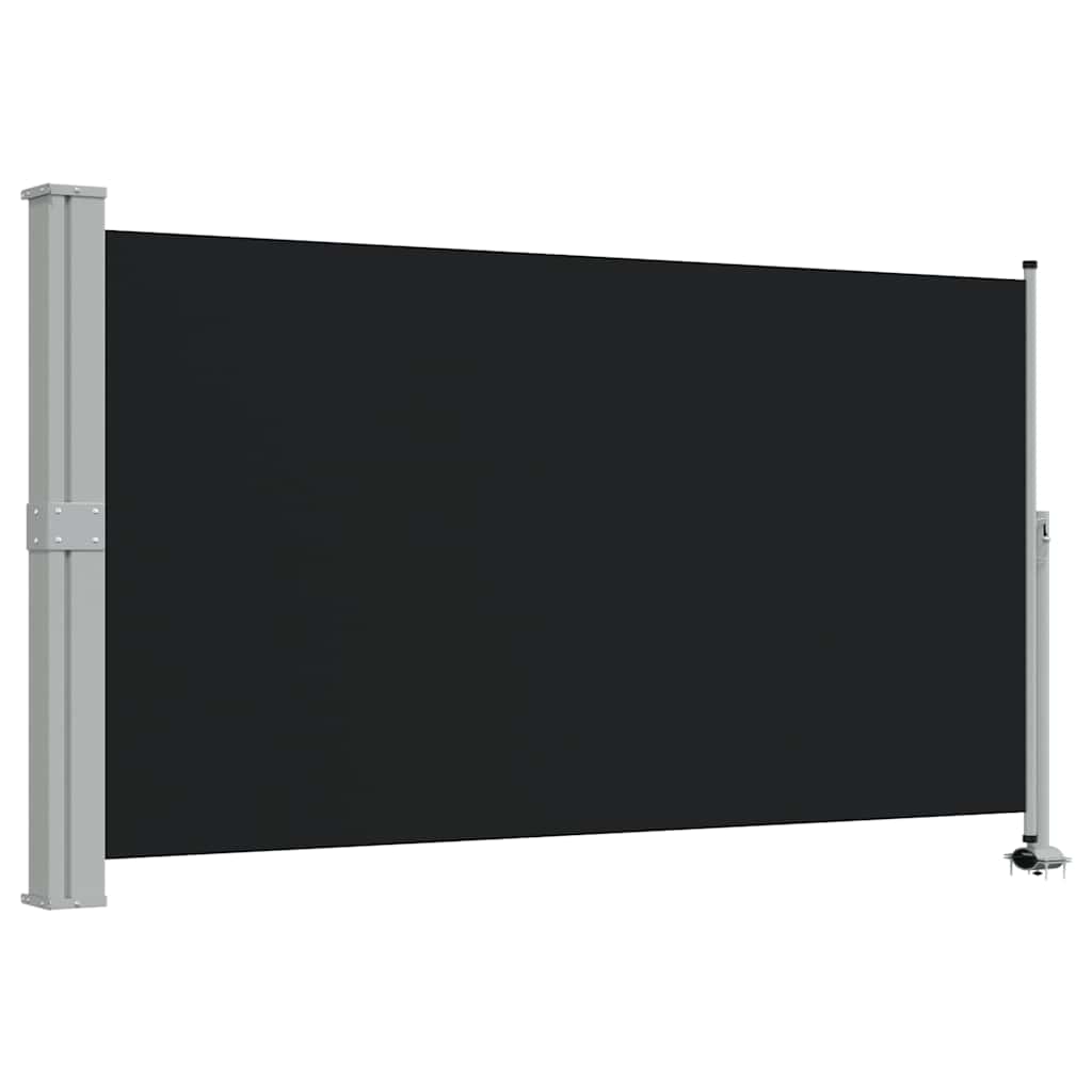 VidaXL Tuinscherm uittrekbaar 140x300 cm zwart
