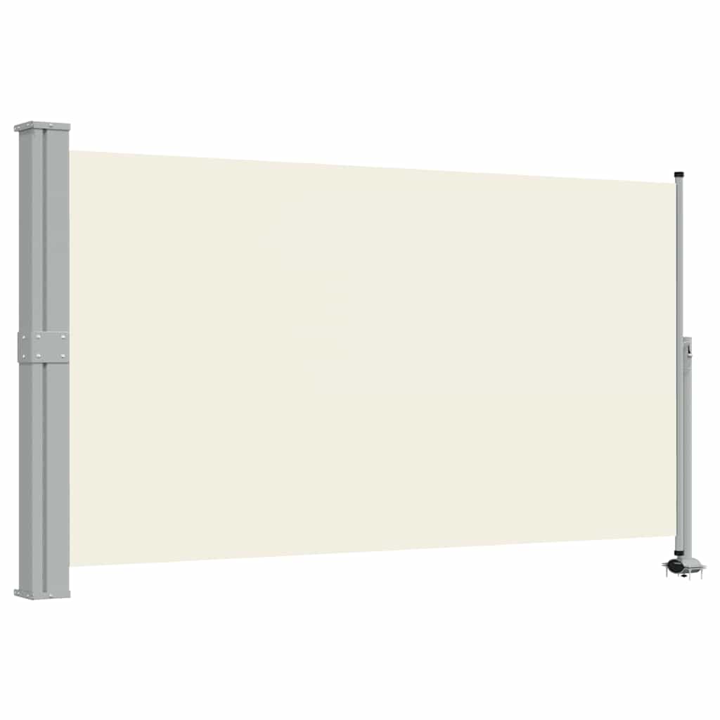 VidaXL Tuinscherm uittrekbaar 140x300 cm crèmekleurig