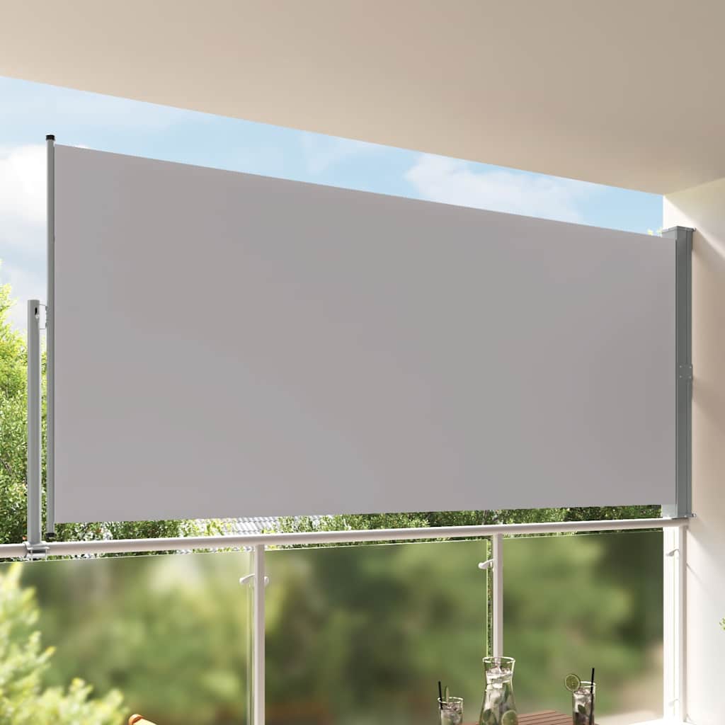 VidaXL Tuinscherm uittrekbaar 160x300 cm grijs