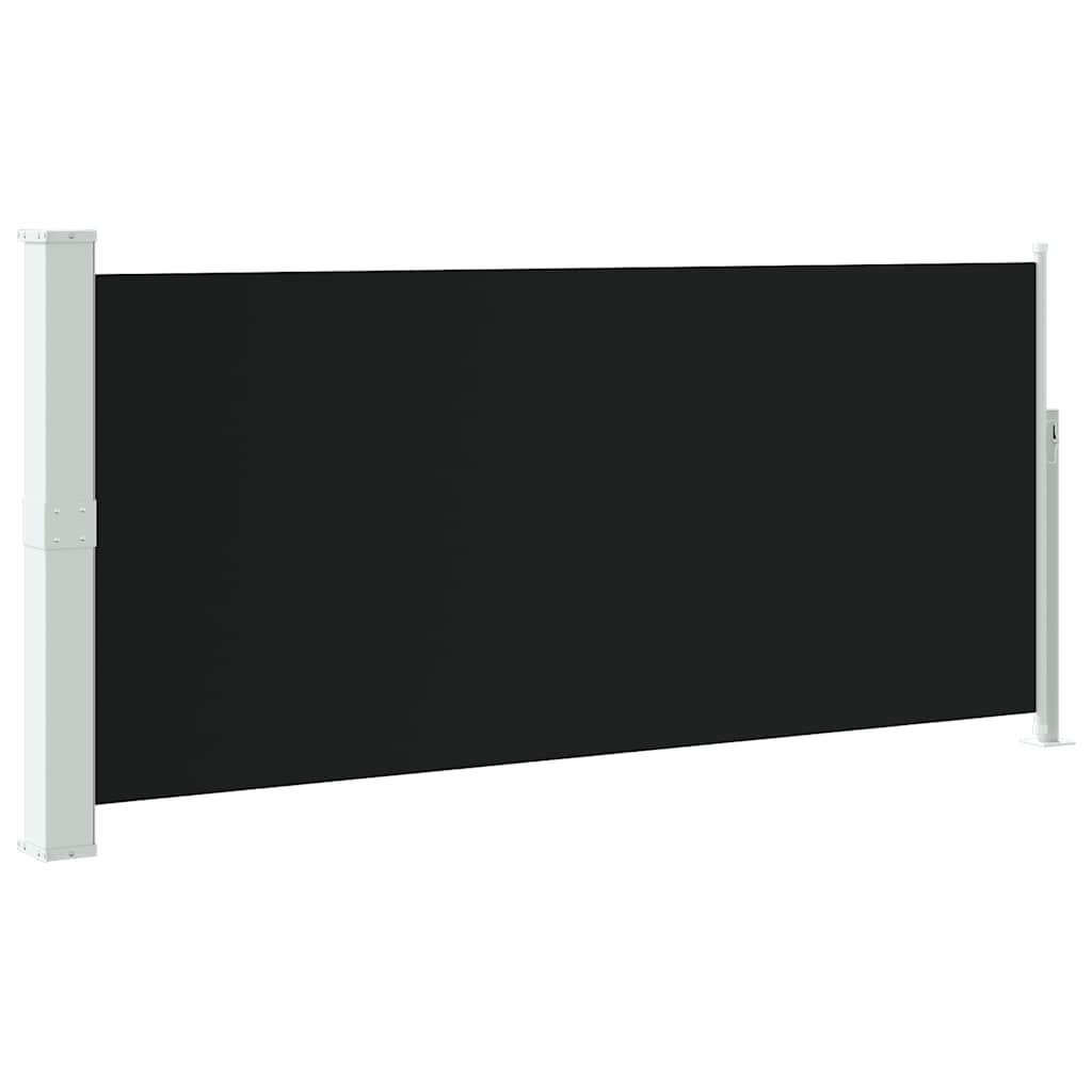 VidaXL Windscherm uittrekbaar 140x300 cm zwart
