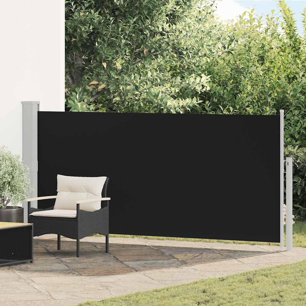 VidaXL Windscherm uittrekbaar 140x300 cm zwart