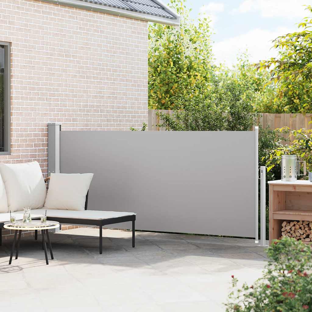 VidaXL Windscherm uittrekbaar 140x300 cm grijs