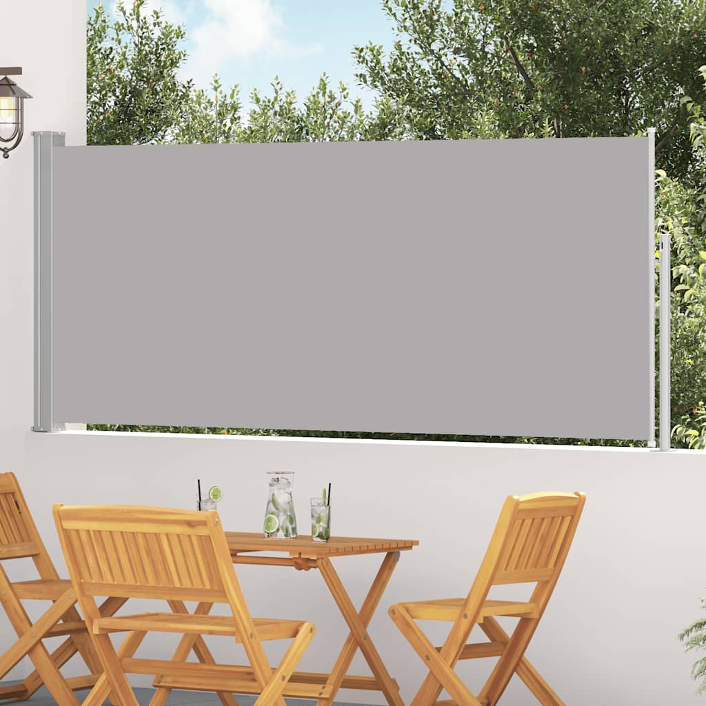 VidaXL Windscherm uittrekbaar 120x300 cm grijs