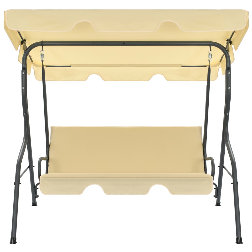 VidaXL Schommelbank 170x110x153 cm crèmewit