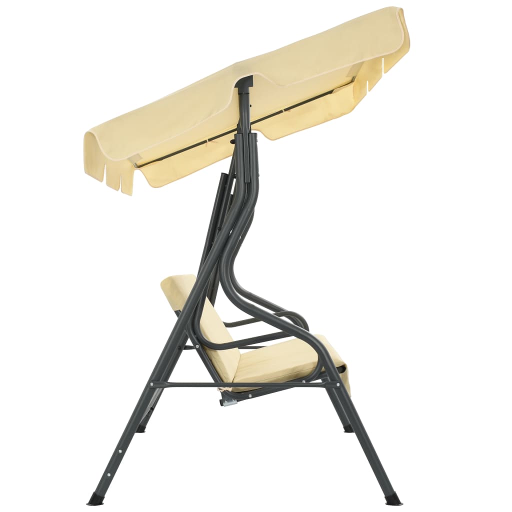 VidaXL Schommelbank 170x110x153 cm crèmewit