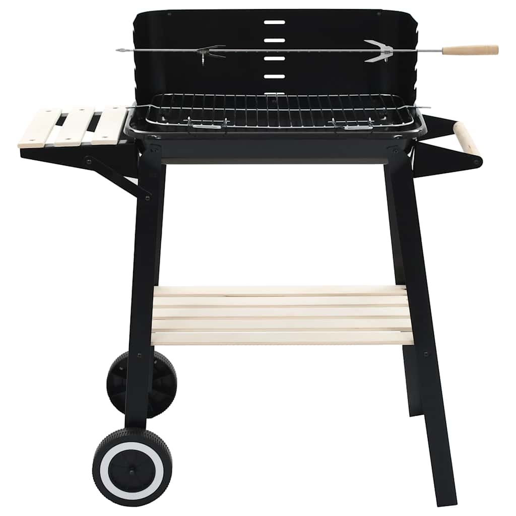 VidaXL Houtskoolbarbecue staand met wieltjes