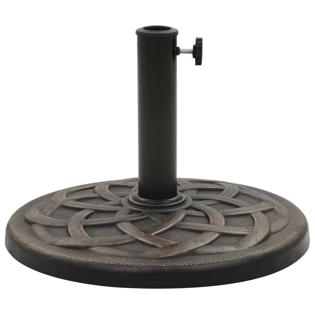 VidaXL Parasolvoet rond 19 kg polyresin bronskleurig