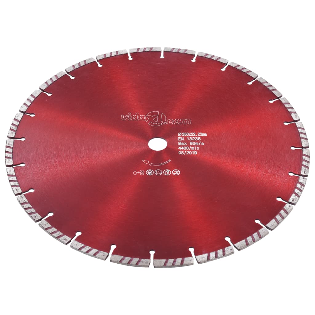 VidaXL Diamantzaagblad met turbo 350 mm staal