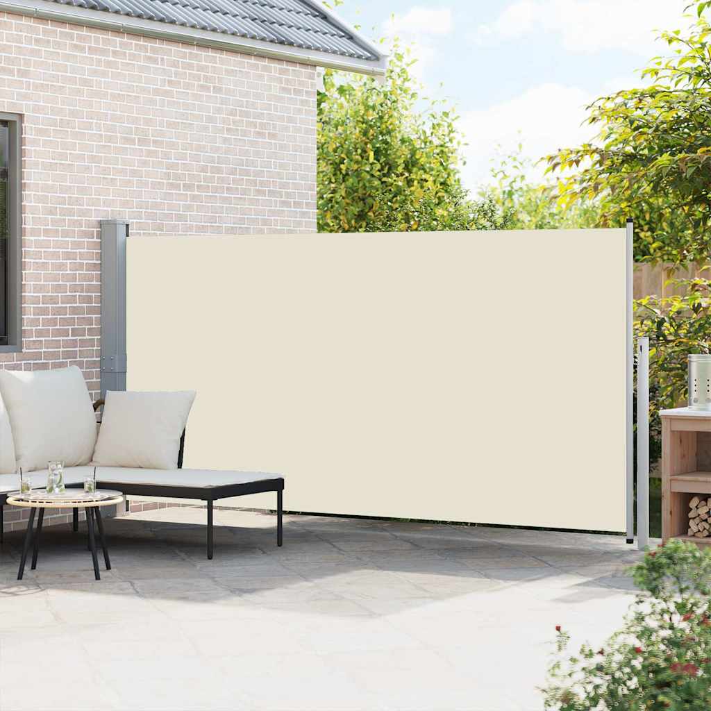 VidaXL Windscherm uittrekbaar 160x500 cm crème