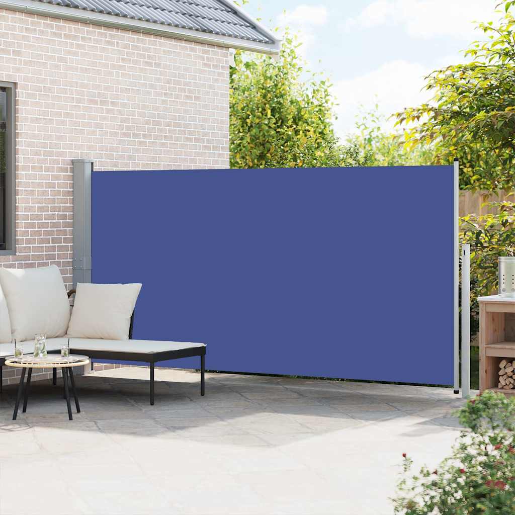 VidaXL Windscherm uittrekbaar 160x500 cm blauw