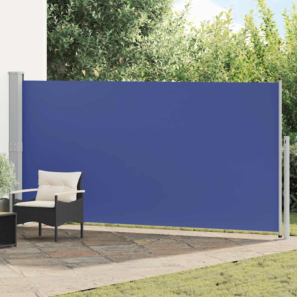 VidaXL Windscherm uittrekbaar 160x500 cm blauw