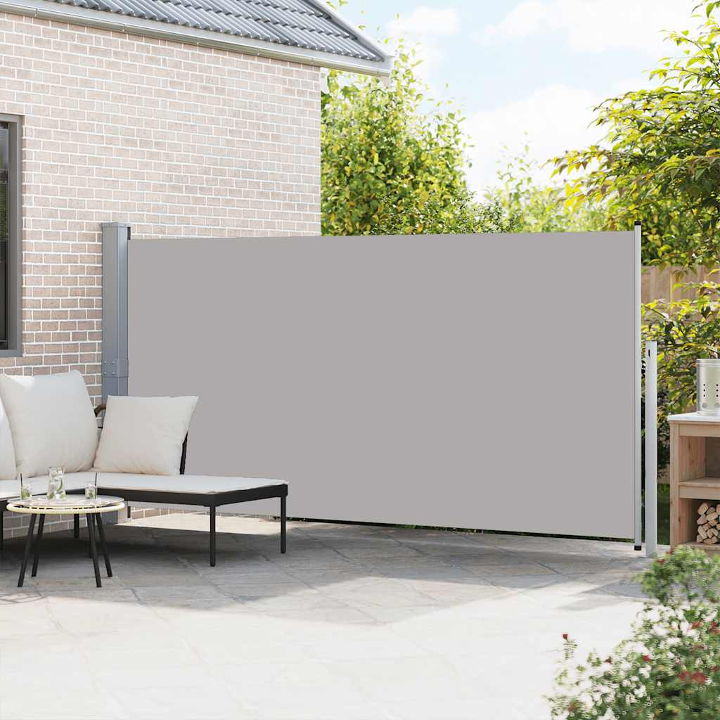 VidaXL Windscherm uittrekbaar 160x500 cm grijs