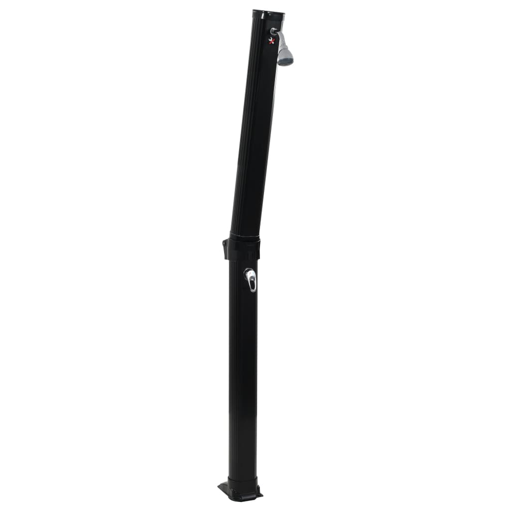 VidaXL Solardouche inklapbaar 23 l 214 cm zwart