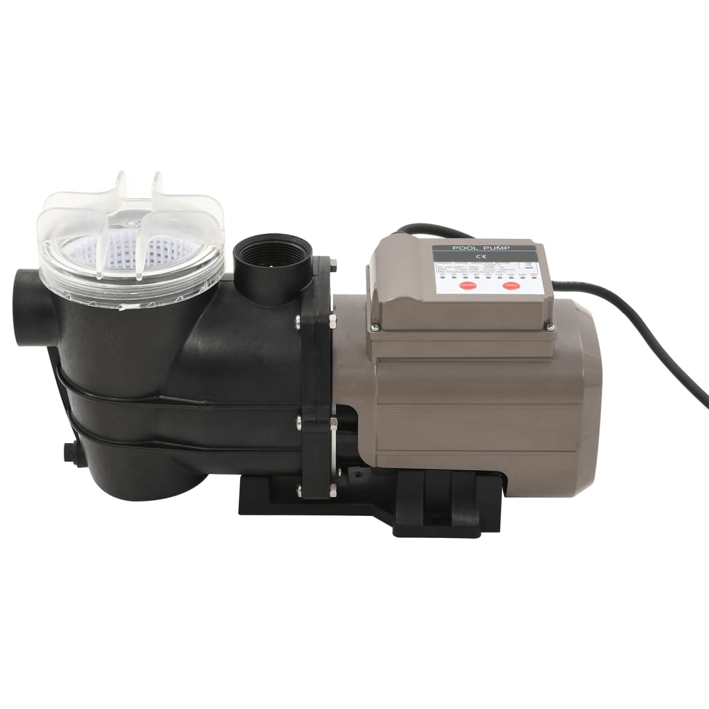 VidaXL Zwembadpomp met timer 0,25 pk 8000 l u zwart