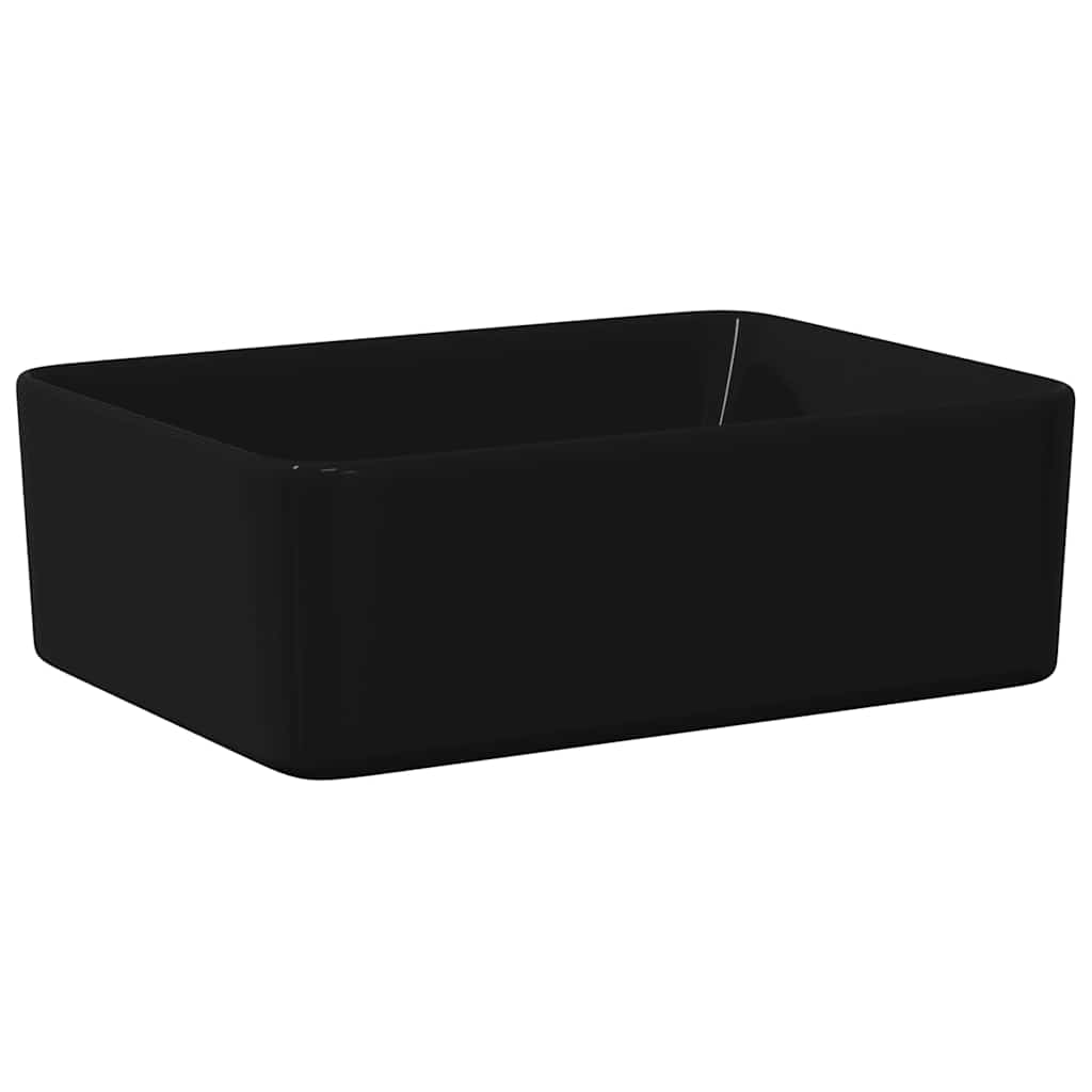 VidaXL Wastafel 40x30x13 cm keramiek zwart