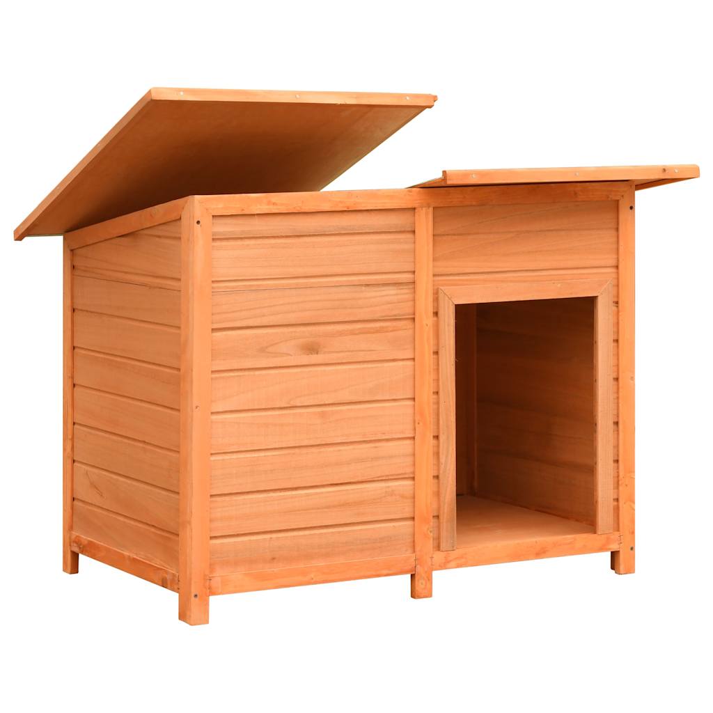 VidaXL Hondenhok 120x77x86 cm massief grenenhout en vuurhout