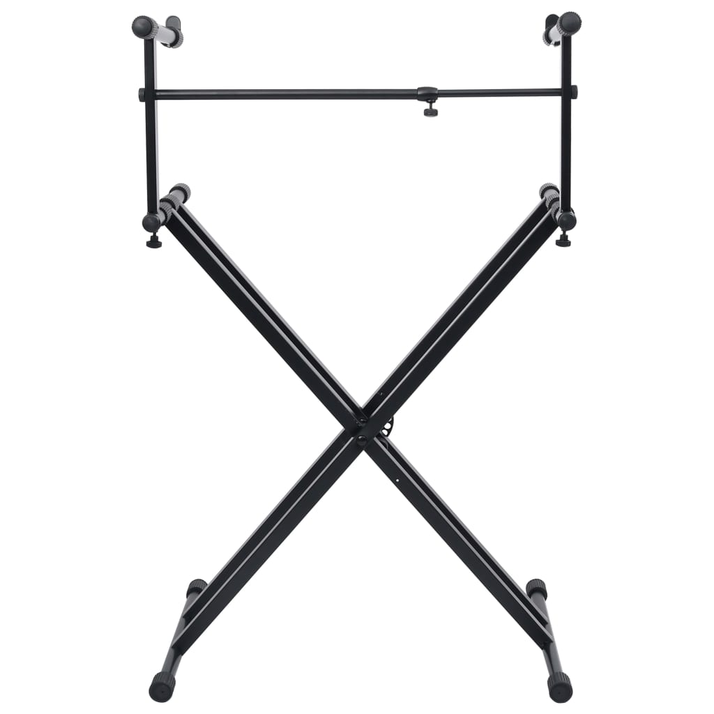 VidaXL Keyboardstandaard x-frame dubbel versterkt zwart