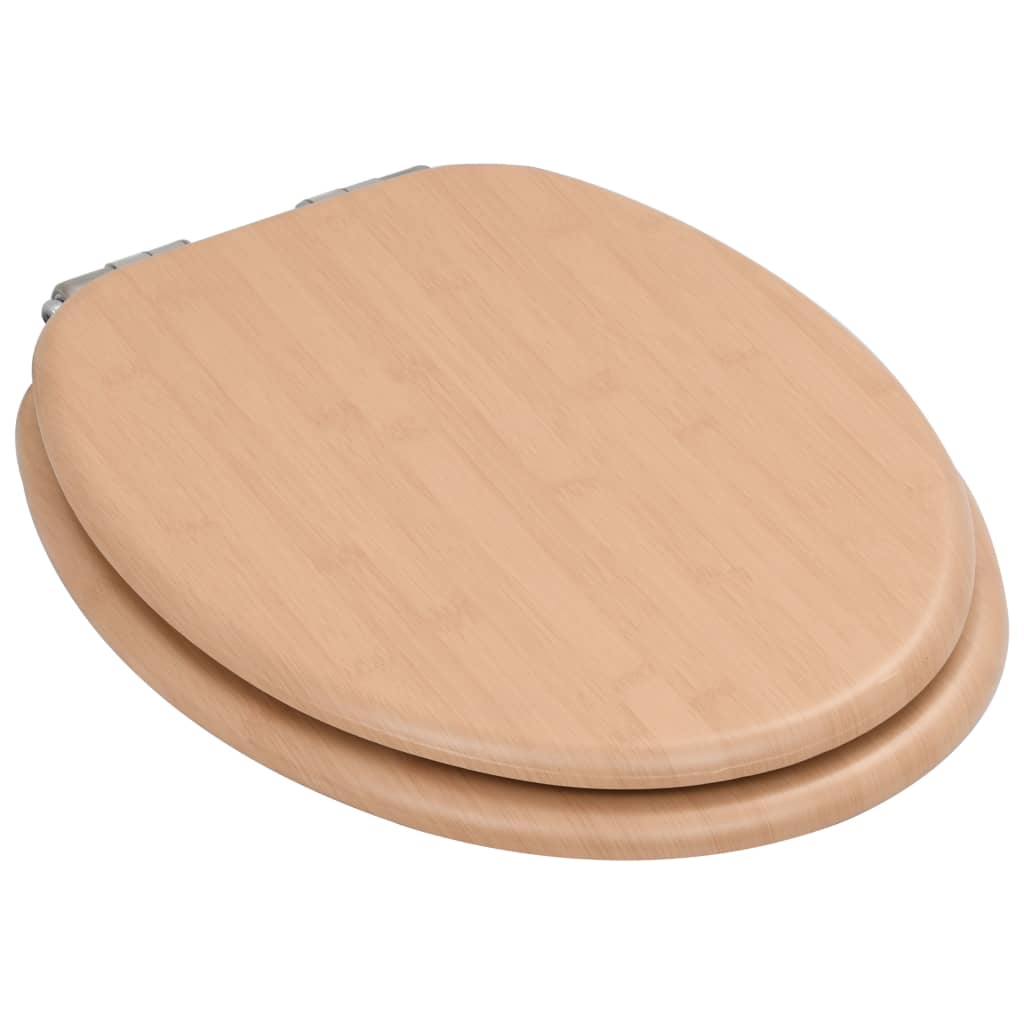 VidaXL Toiletbril met soft-close deksel bamboe mdf