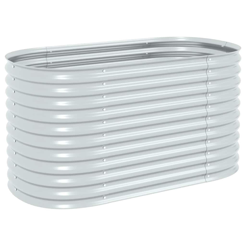 VidaXL Plantenbak verhoogd 160x80x81 cm gegalvaniseerd staal zilver