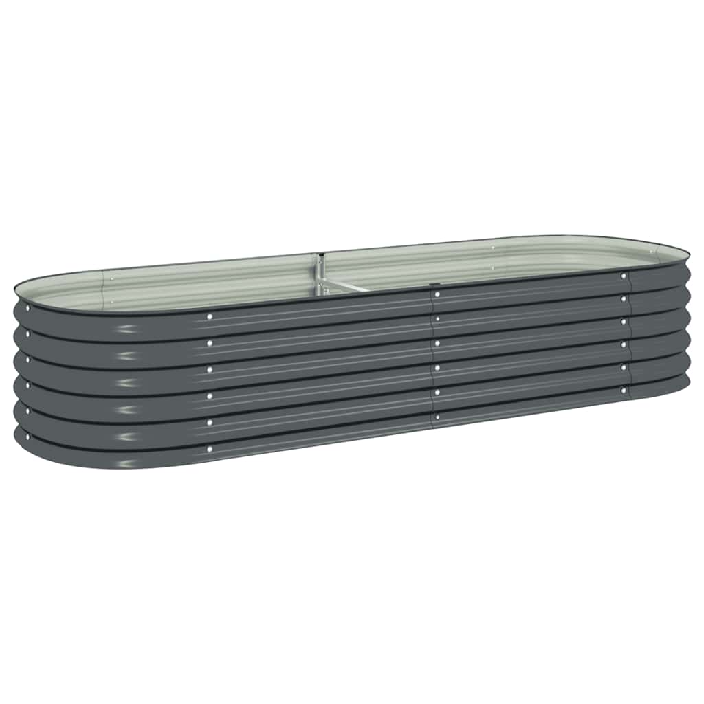 VidaXL Plantenbak verhoogd 240x80x44 cm gegalvaniseerd staal grijs