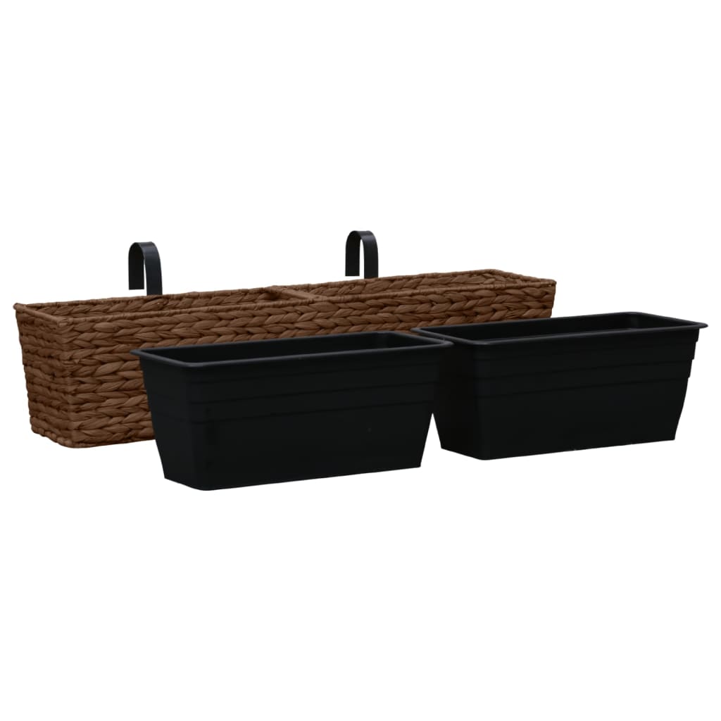 VidaXL Plantenbakken 2 st waterhyacint bruin