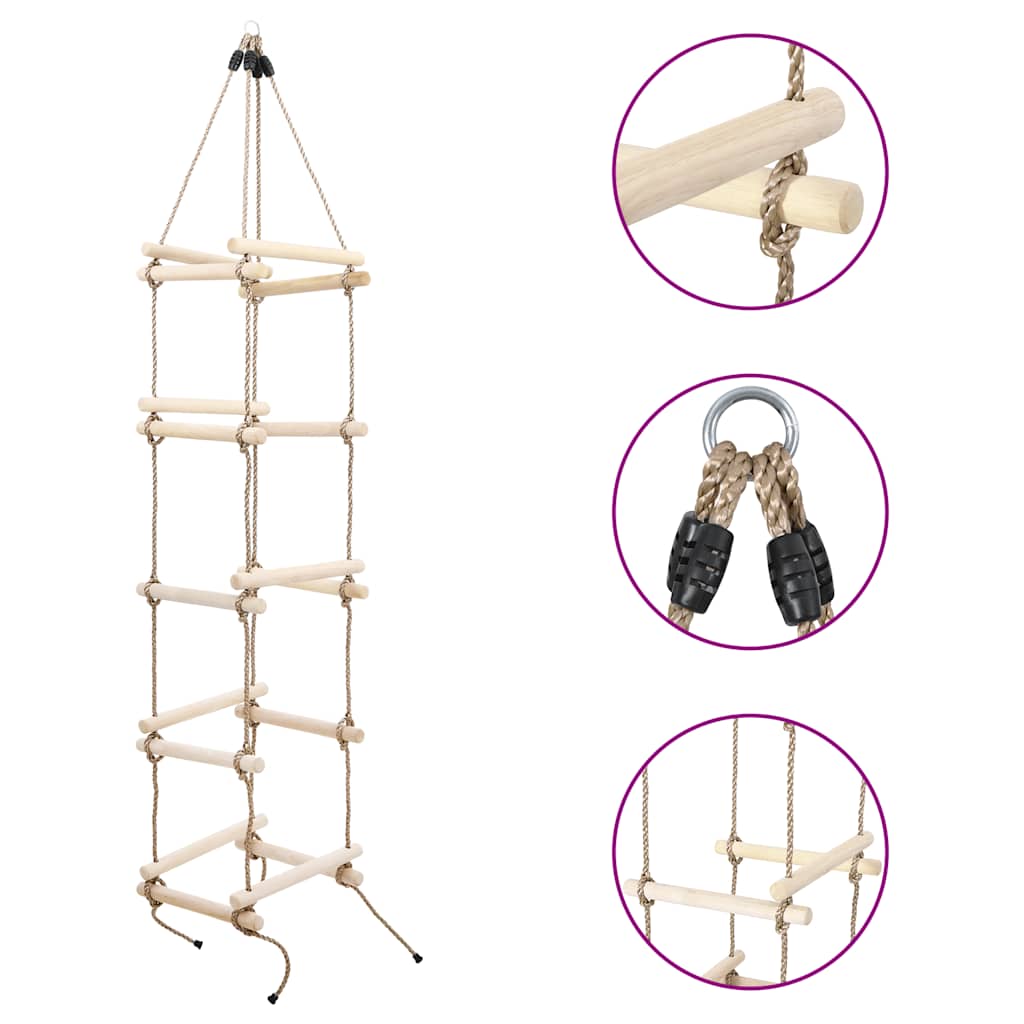VidaXL Touwladder 200 cm hout