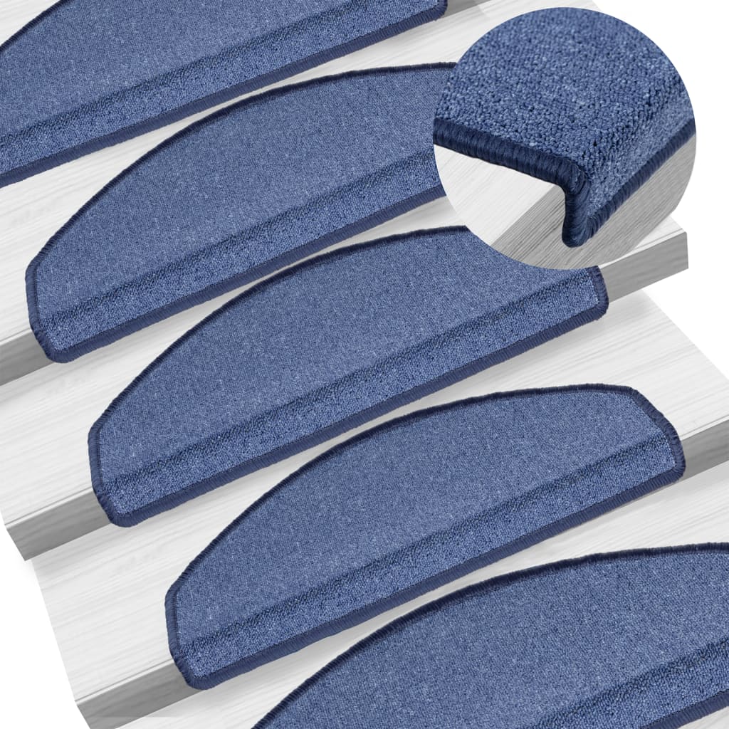 VidaXL 15 st trapmatten 65x24x4 cm blauw