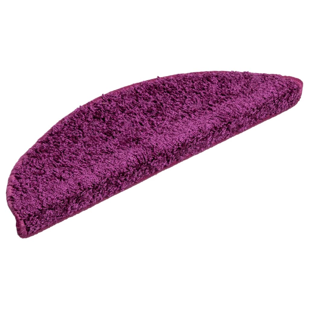 VidaXL Trapmatten 15 st 56x17x3 cm violet halfrond