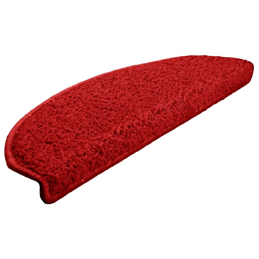 VidaXL Trapmatten 15 st 65x21x4 cm rood halfrond groot