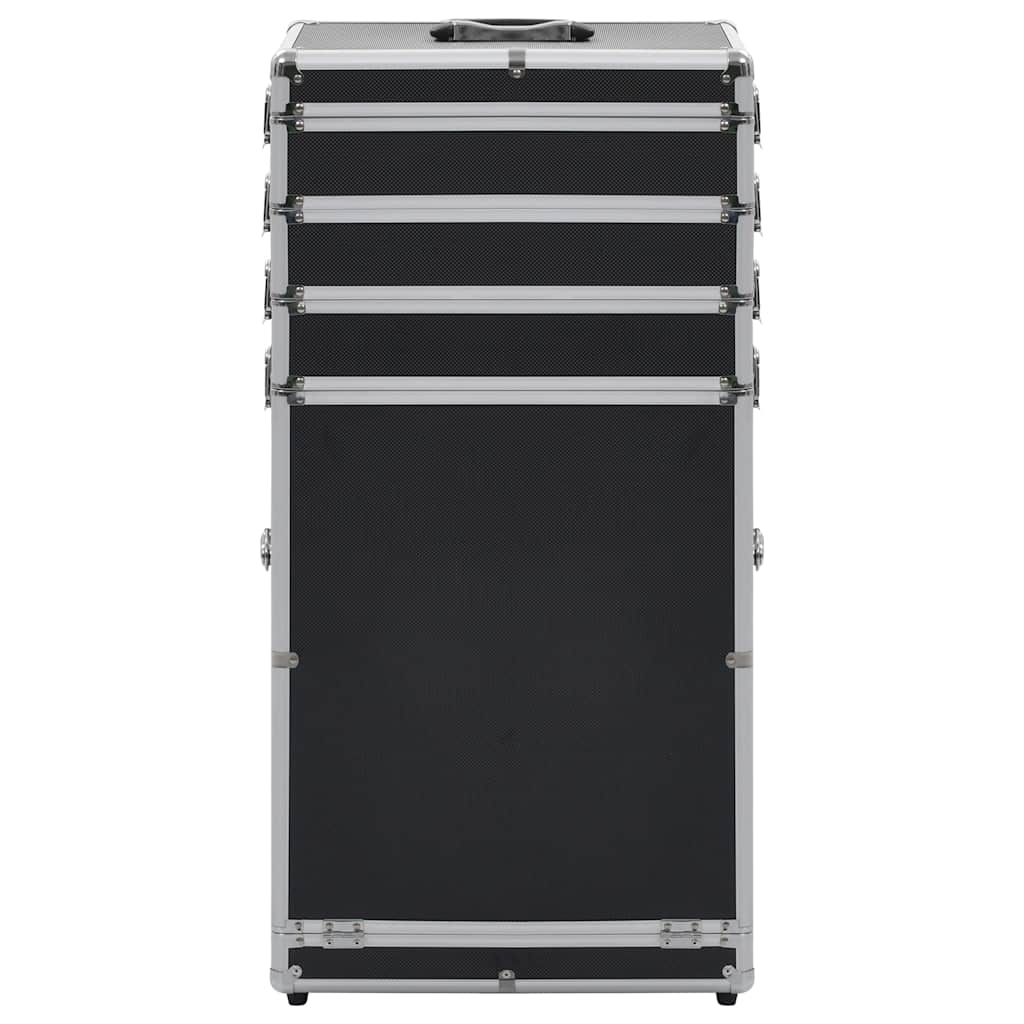 VidaXL Make-up trolley aluminium zwart