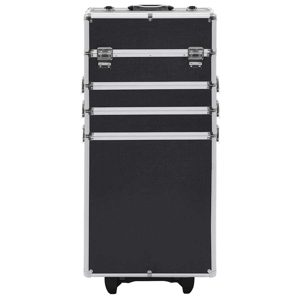 VidaXL Make-up trolley aluminium zwart