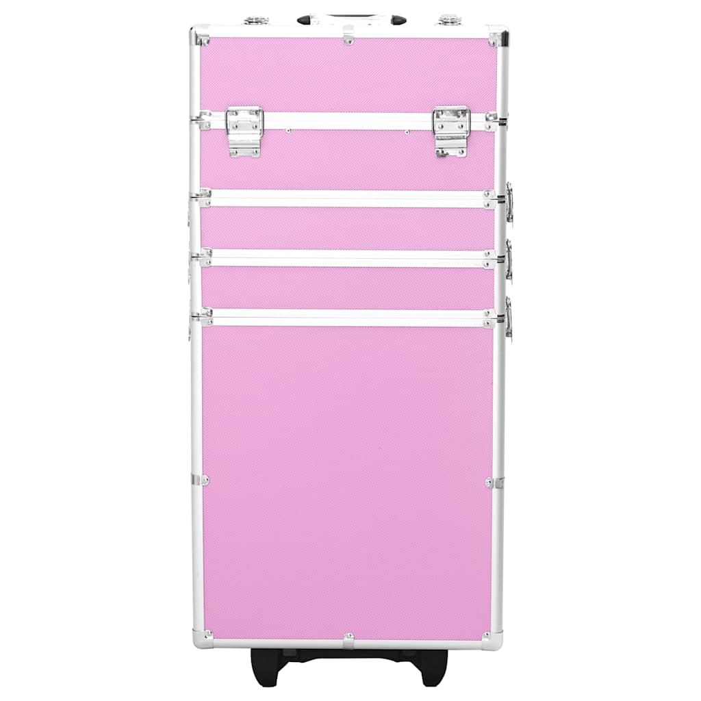 VidaXL Make-up trolley aluminium roze
