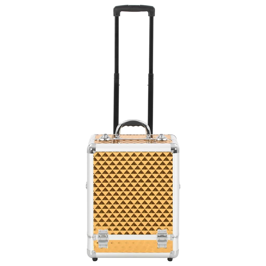 VidaXL Make-up trolley 35x29x45 cm aluminium goudkleurig