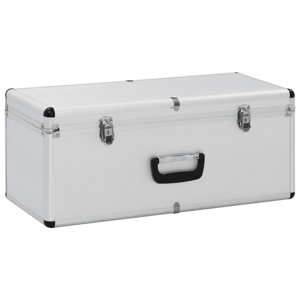 VidaXL Opbergkoffers 3 st aluminium zilverkleurig