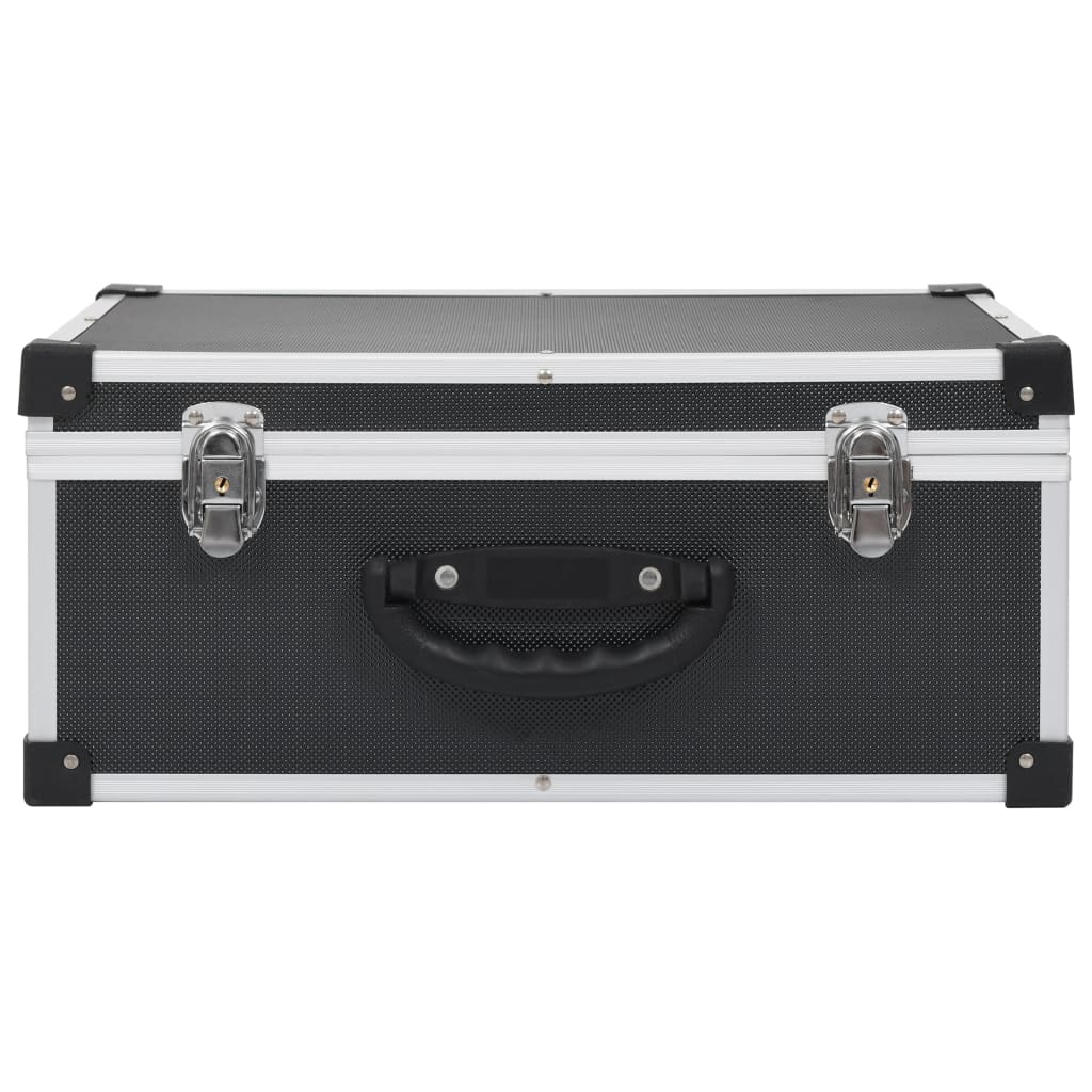 VidaXL Cd-koffer voor 60 cd's aluminium abs zwart