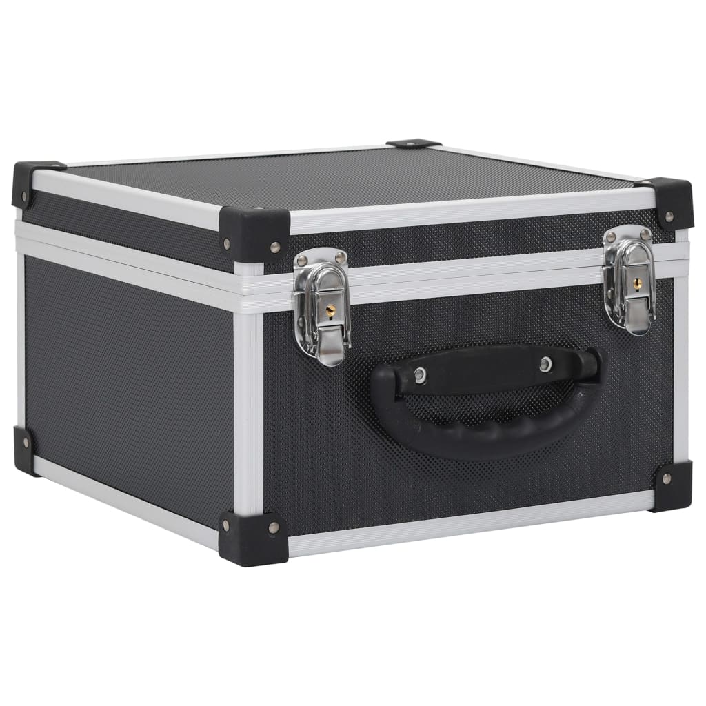 VidaXL Cd-koffer voor 40 cd's aluminium abs zwart