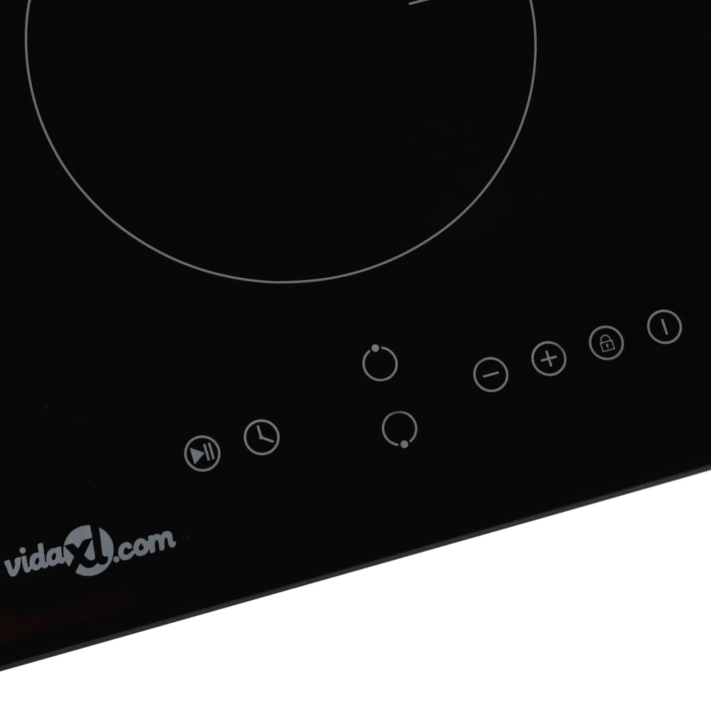 VidaXL Inductiekookplaat met 2 kookzones aanraakbediening 3500 w glas