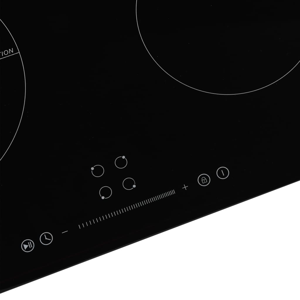 VidaXL Inductiekookplaat met 4 kookzones aanraakbediening 7000 w glas