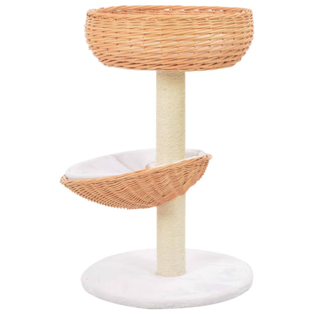 VidaXL Kattenkrabpaal met sisal krabpaal natuurlijk wilgenhout