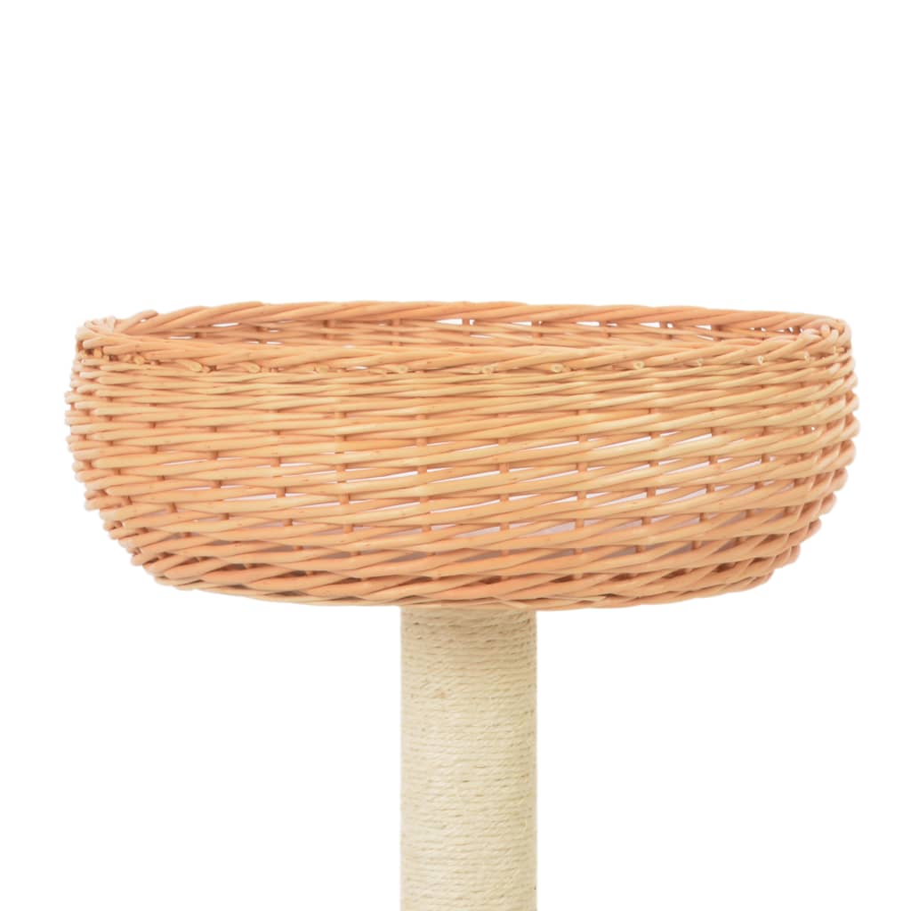 VidaXL Kattenkrabpaal met sisal krabpaal natuurlijk wilgenhout