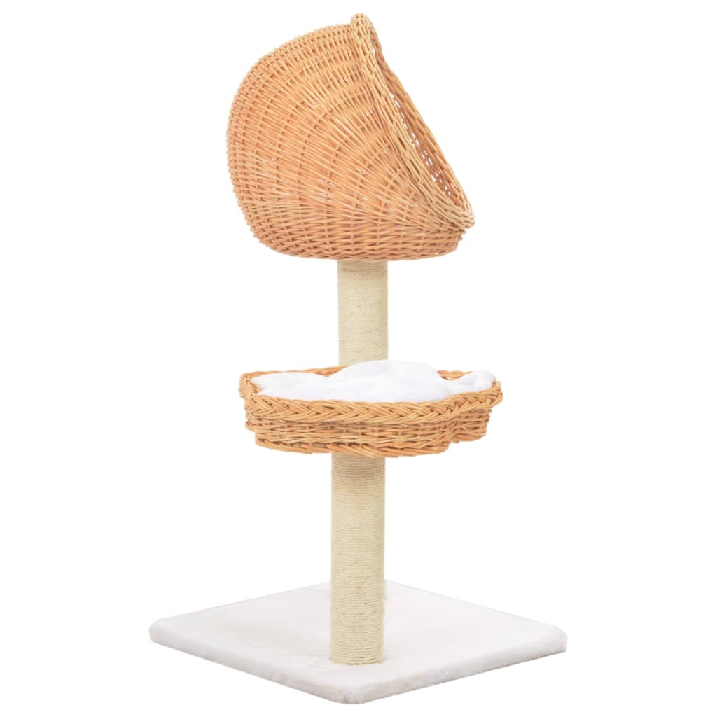 VidaXL Kattenkrabpaal met sisal krabpaal natuurlijk wilgenhout