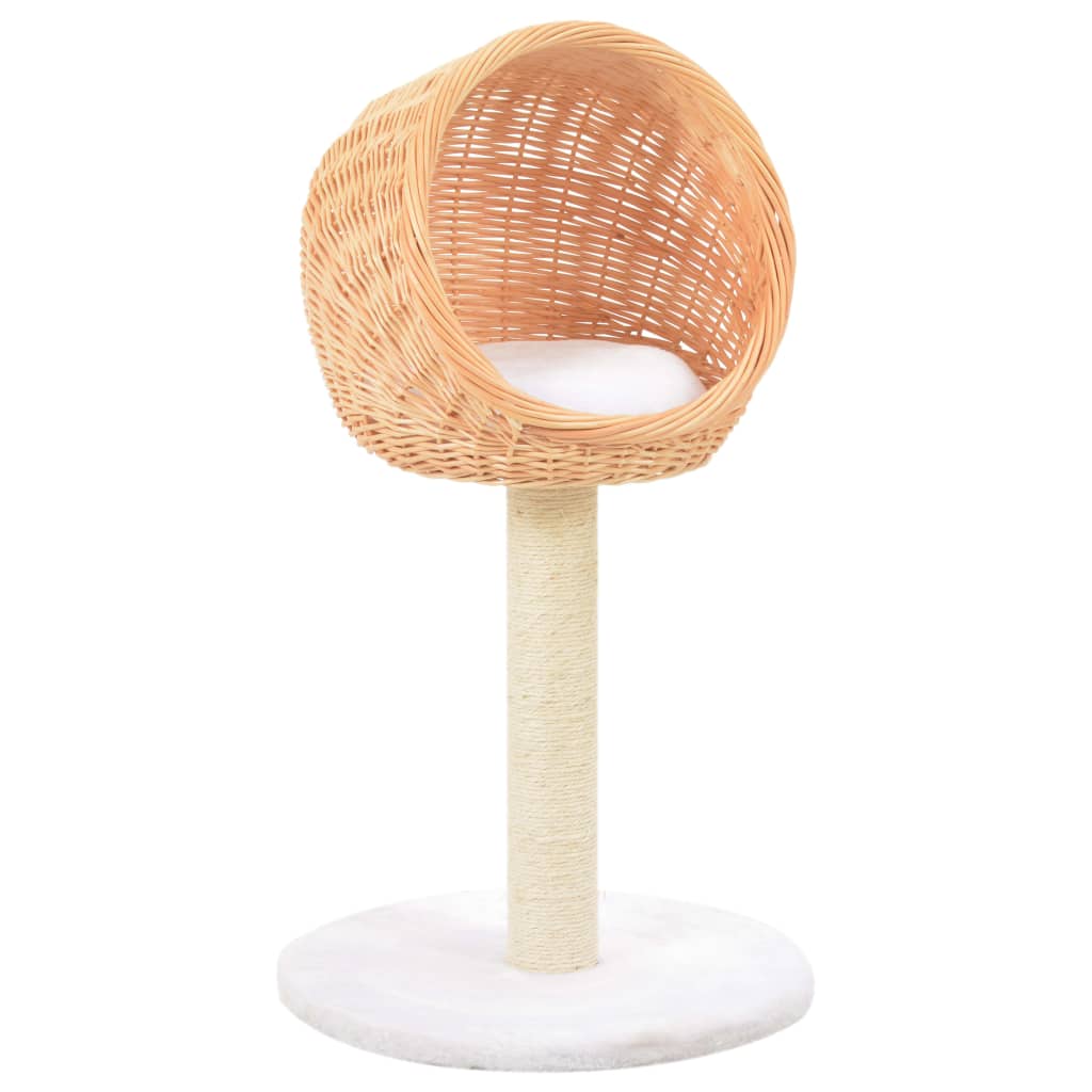 VidaXL Kattenkrabpaal met sisal krabpaal natuurlijk wilgenhout