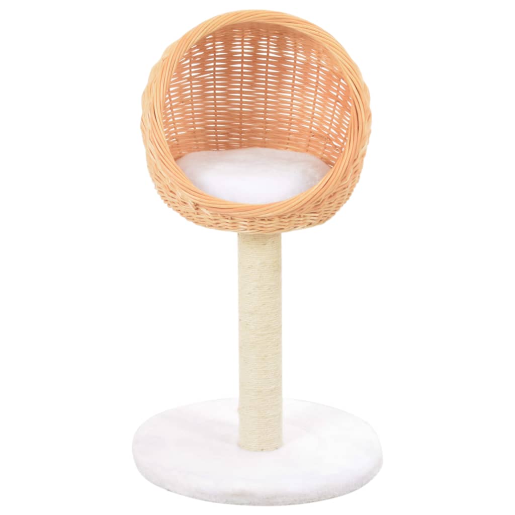 VidaXL Kattenkrabpaal met sisal krabpaal natuurlijk wilgenhout