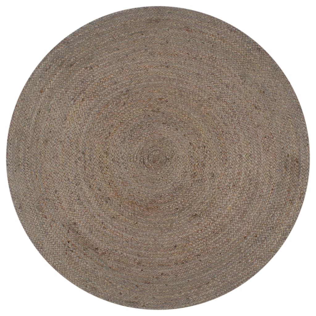 VidaXL Vloerkleed handgemaakt rond 150 cm jute grijs