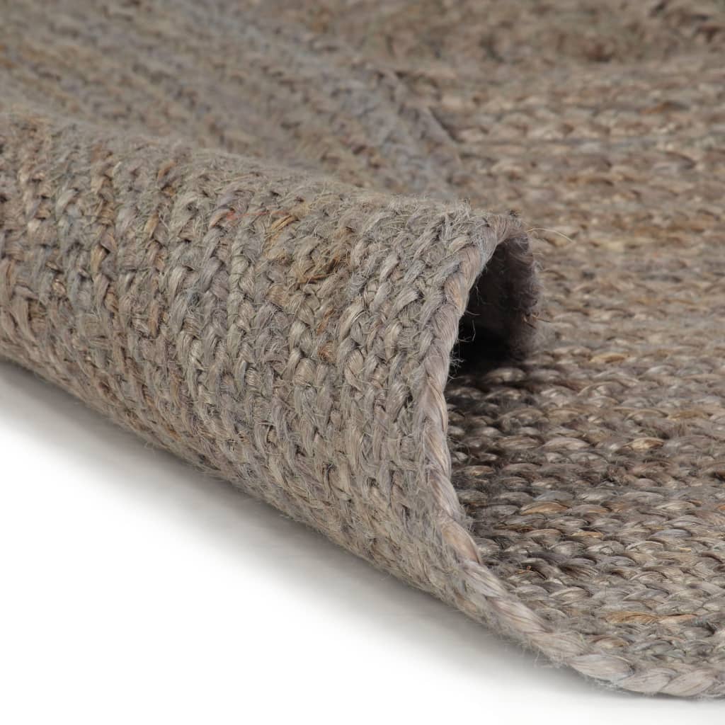 VidaXL Vloerkleed handgemaakt rond 150 cm jute grijs